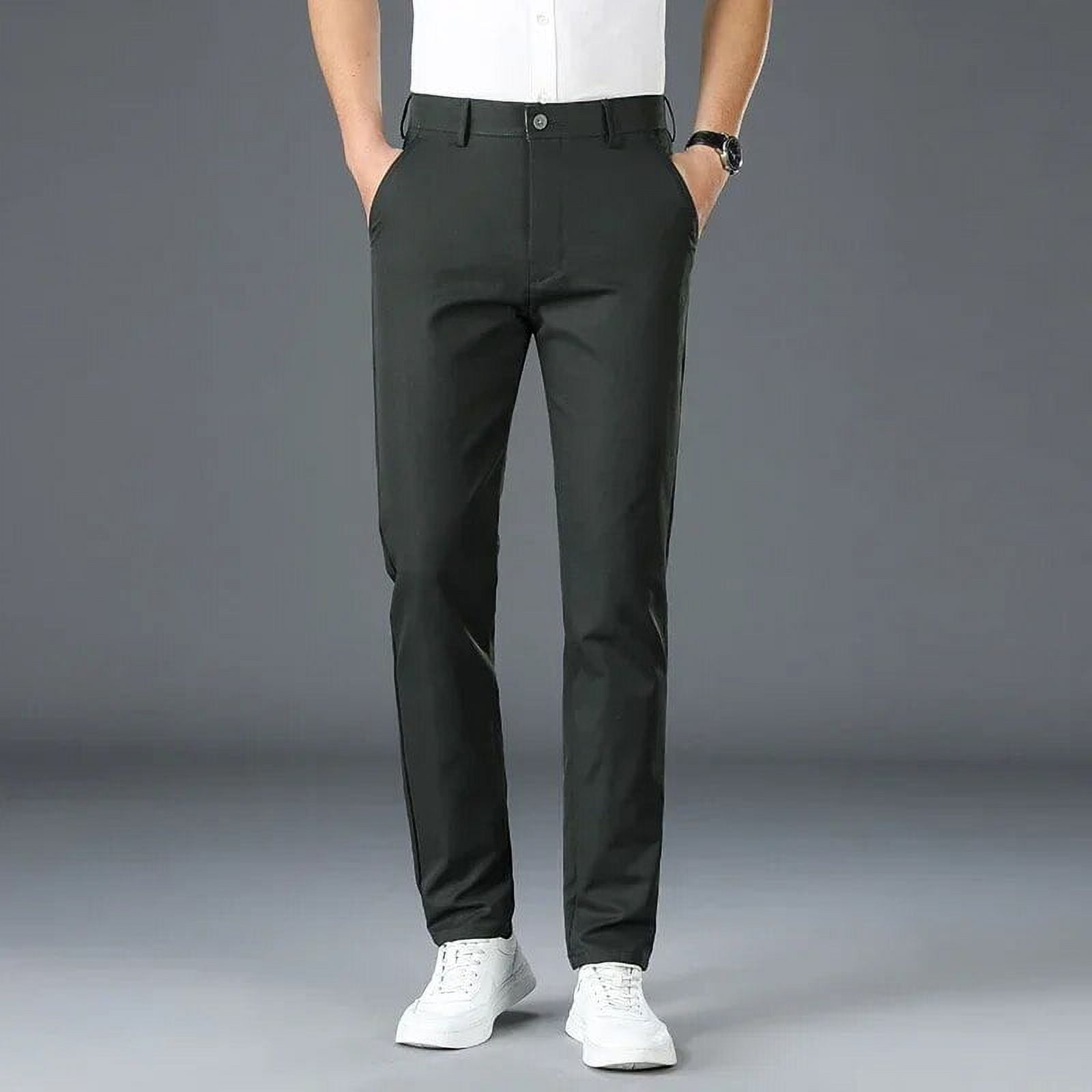 2024 Men's Spring Summer Fashion Business Casual Long Pants Suit Pants ...
