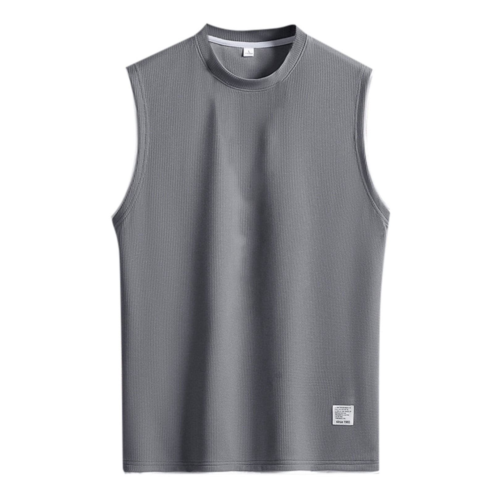 2024 Men's Summer Fashion Sleeveless Trend Loose Youth Casual Crewneck