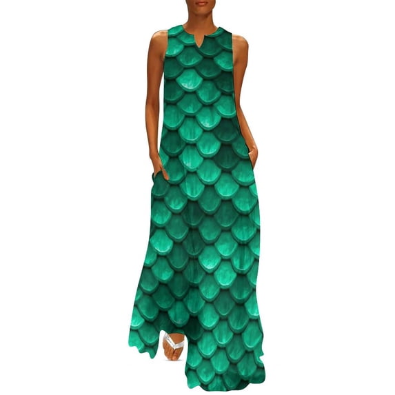 2024 Mermaid Dress Summer Star Octopus Fish Marine Life Street Style Casual Long Dresses Lady Elegant Maxi Dress Gift