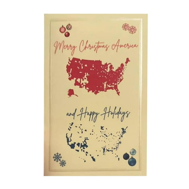 2024 Merry Christmas America Card, 2024 Presidential Election Map Cards