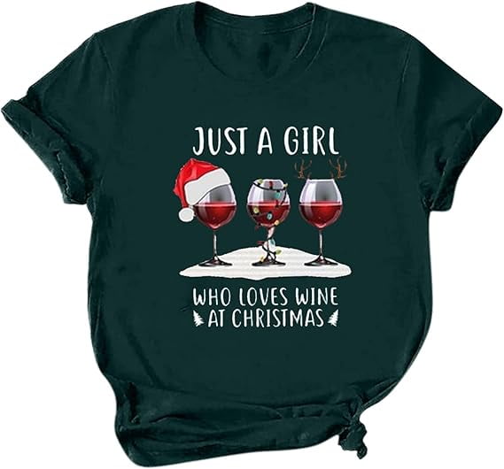 2024 Merry Christmas Shirts for Women Christmas Characters Shirt Short