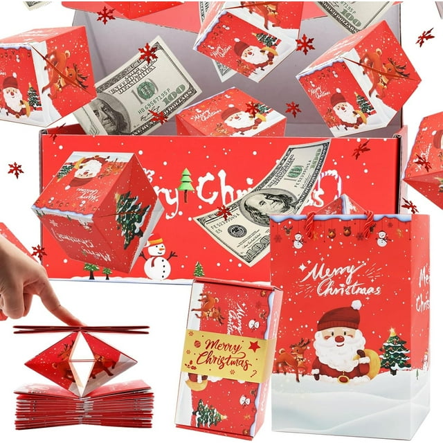 2024 Merry Christmas Surprise Box Gift Box, Christmas Surprise Gift Box Explosion Merry Christmas Surprise Box Gift Box, Creating Most Surprising Gift Red Envelope Bouncing Romantic Gift Box Clearance