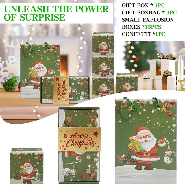 2024 Merry Christmas Surprise Box Gift Box Set, Surprise Gift Boxes