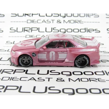Dronehint.com 2024 Mini-GT Kaido House LOOSE Pink NISSAN SKYLINE GTR (R34) Racing V1 #KHMG128
