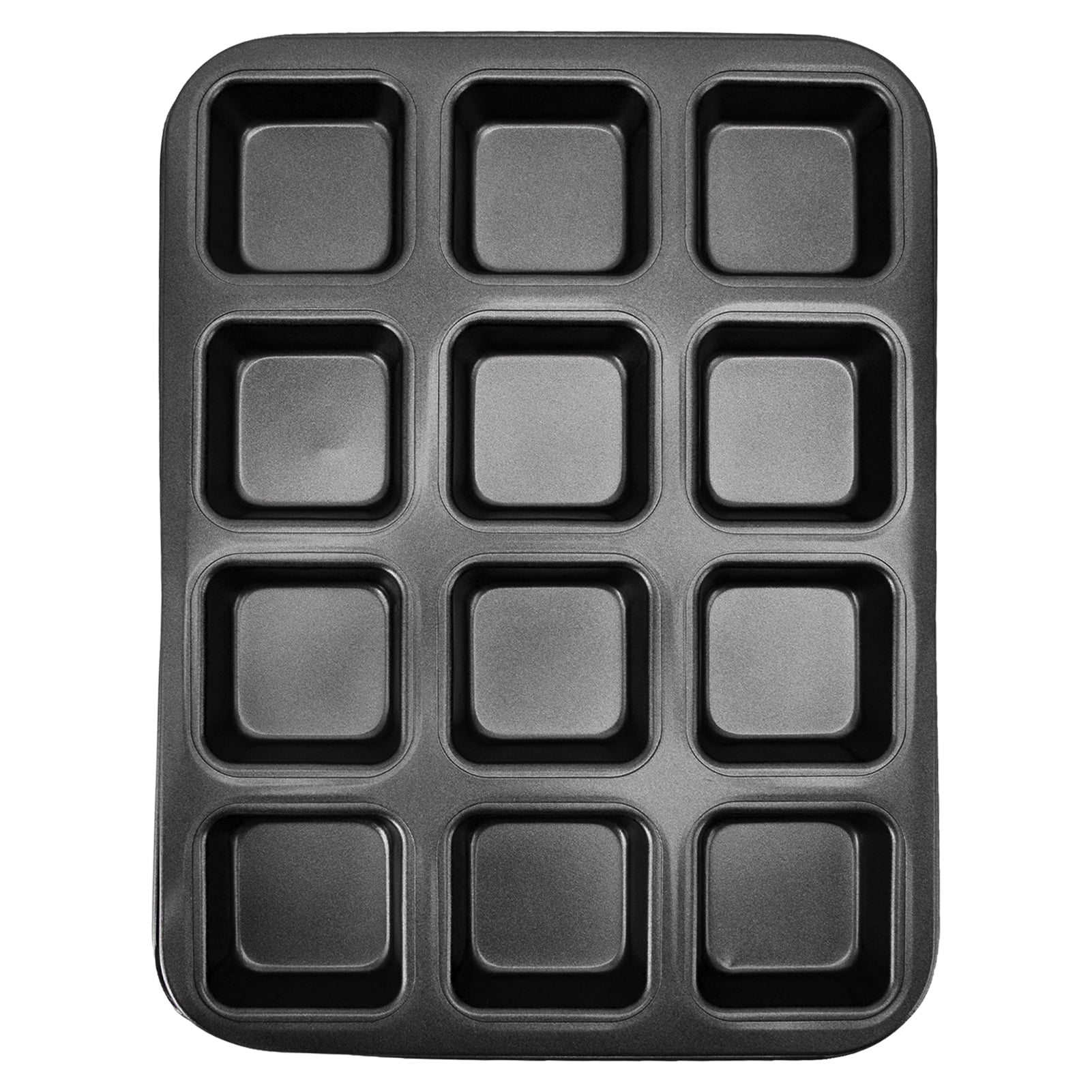 2024 Mini Loaf Baking Pans 12 Cavity Brownie Baking Pan Carbon Steel