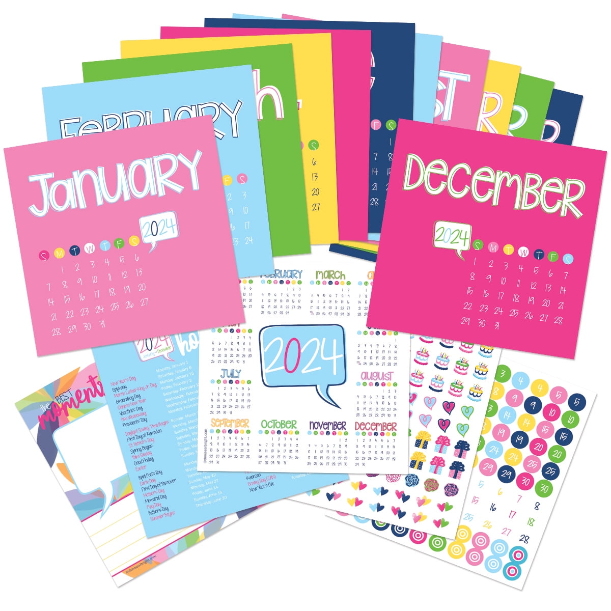 2025 Mini Monthly Desktop Calendars for Office or Desk January 2025