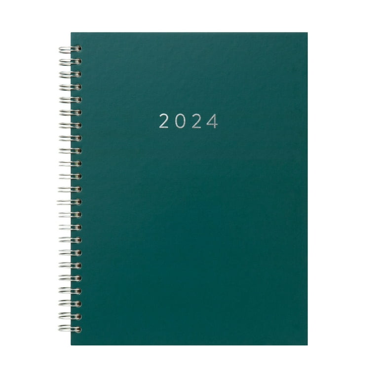 2024 Mintgreen Medium Monthly-Weekly Planner Teal - Walmart.com