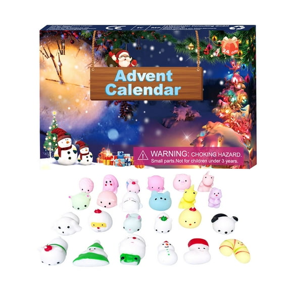 2024 Mochi Advent Calendar, 24 Days of Christmas Countdown Calendar, 24 Pcs Squishies Fidget Advent Calendar, Christmas Gift Ideas for Kids