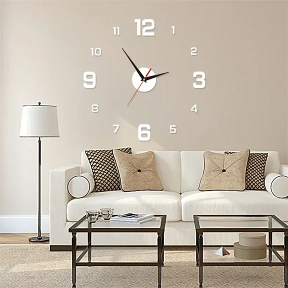 2024 Modern Design Wall Clock 3D DIY Quartz Clocks Fashion Watches Acrylic Mirror Stickers Living Room Home Decor Horloge