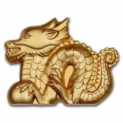 2024 Mongolia 1 oz Silver Gilded Lunar Great Dragon Shaped Coin