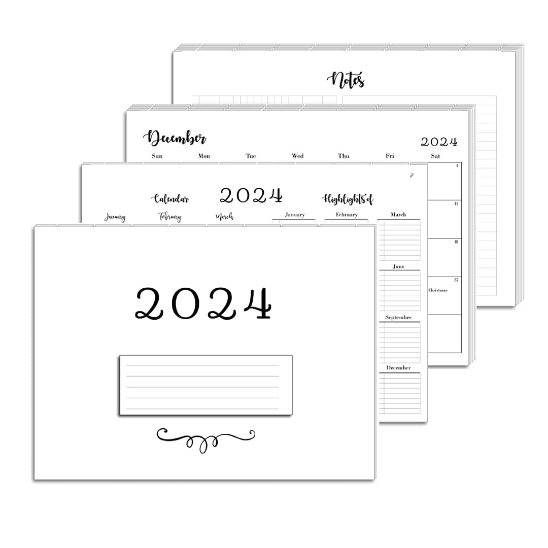 Half Letter Planner Inserts - 8-Disc Refill For Levenger Circa, Arc, TUL Junior, 30 Pages