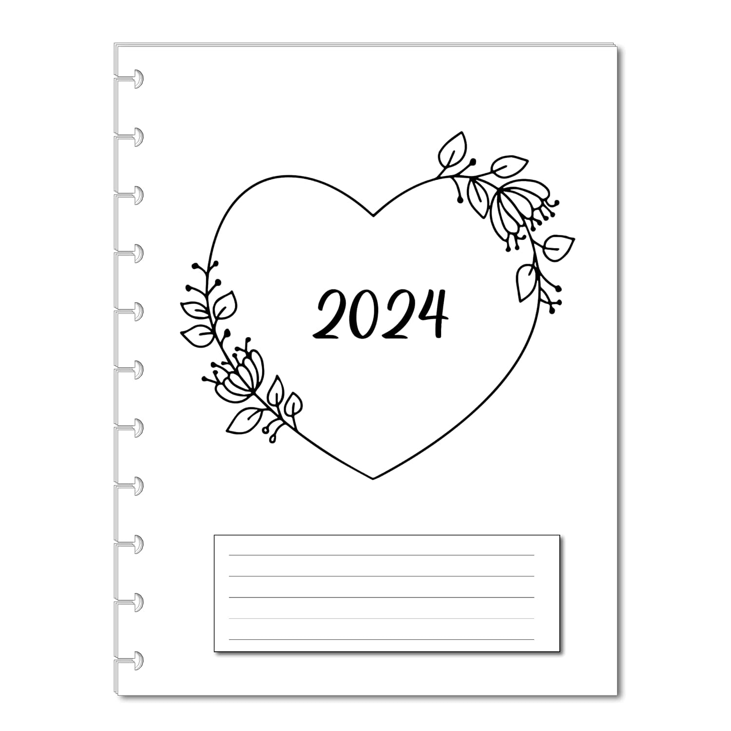2024 Monthly Planner Calendar Refills fits 11Disc (8.5 x 11 inches