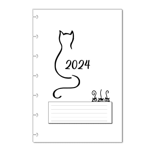 2024 Monthly Planner Calendar Refills for 7Disc Mini Happy Planners