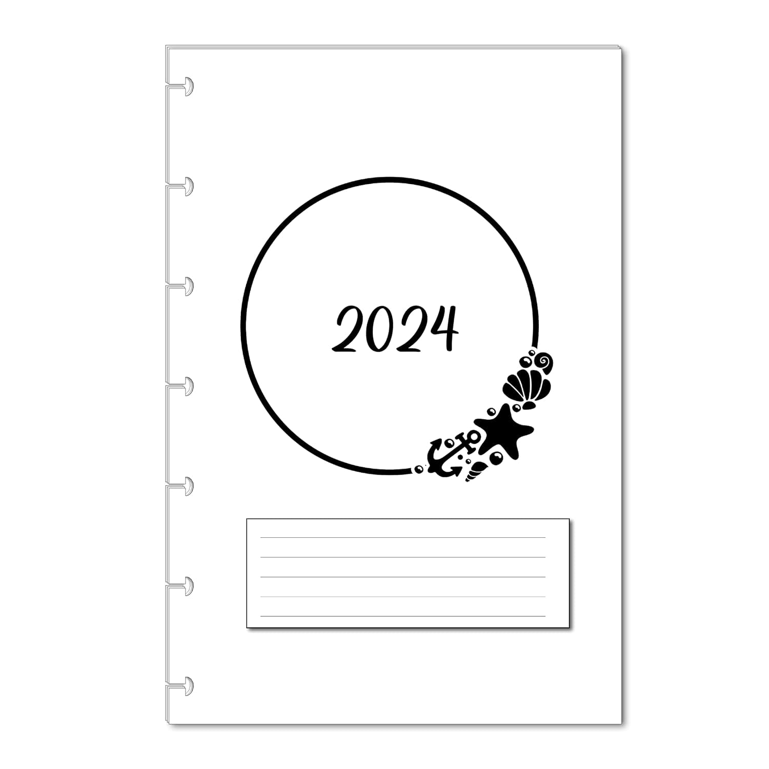 2024 Monthly Planner Calendar Refills for 7Disc Mini Happy Planners