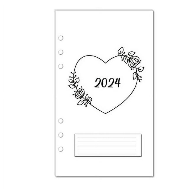 2024 Monthly Planner Calendar Refills for A5 Size Planners, Fits kikiki