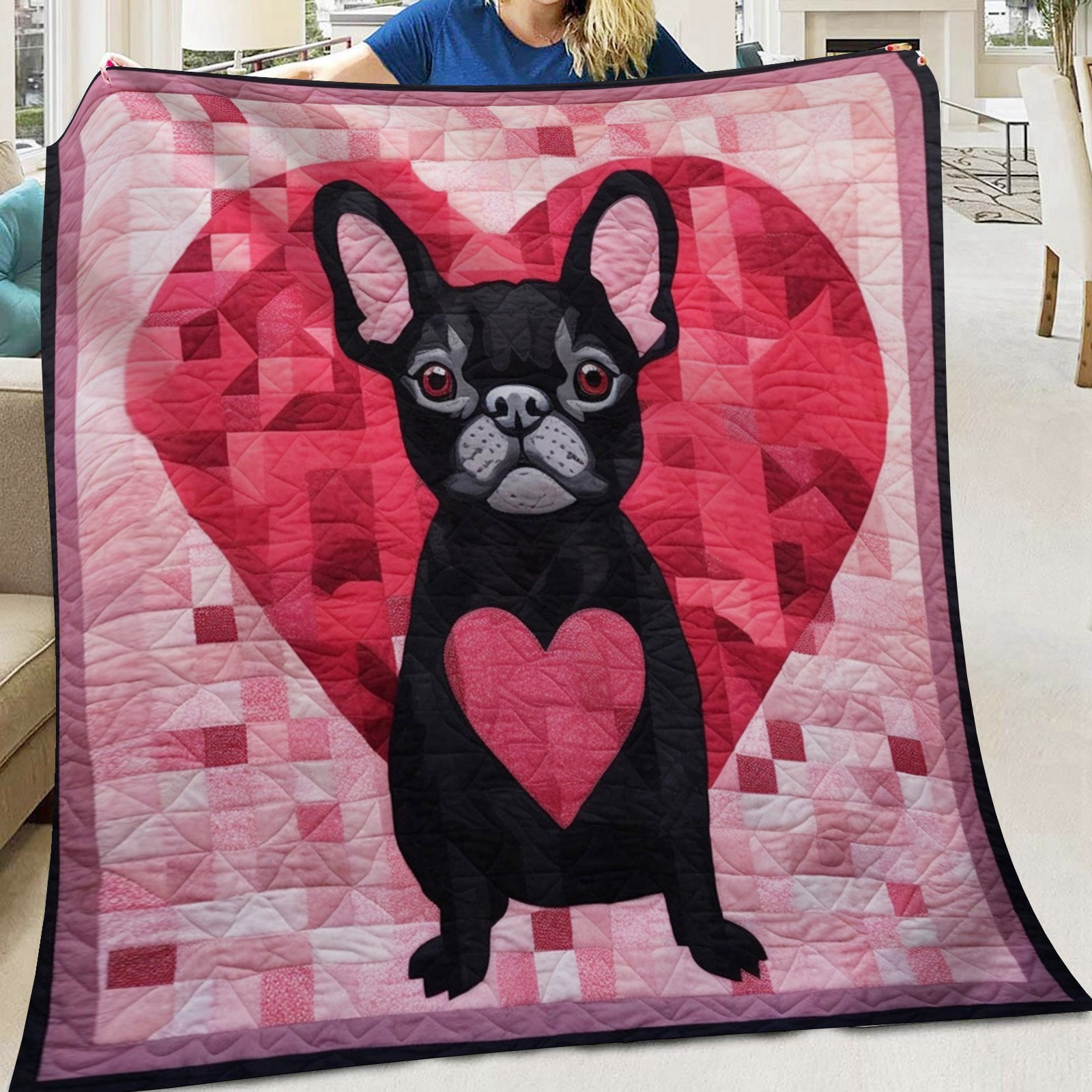 2024 Most Popular Carpet Cute Dog Printed Blanket Pet Dog Loving Dog