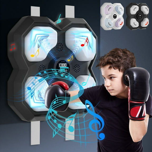 2024 Music Boxing Machine, Smart Bluetooth Boxing Trainer, Boxing Machine Wall Mounted Play Music, Boxing Wall Mount Machine for Adults Kids, Exercise And Stress Relief Boxing for Home, Office, Gym