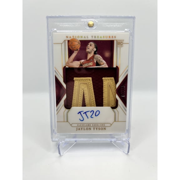 2024 NATIONAL TREASURES JAYLON TYSON FOTL ROOKIE PATCH AUTO GOLD /20 RC