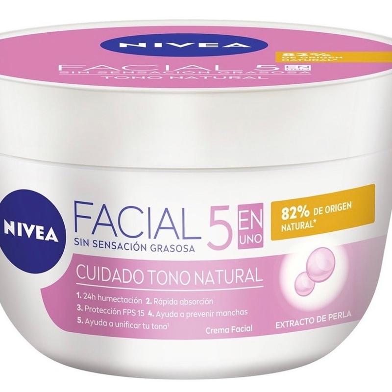 2024-NEW-5 In 1 Natural Lightening Moisturizing Facial Cream / Nivea Crema Facial Hidratante 5 En 1 Aclarado Natural ( Pink Cap )