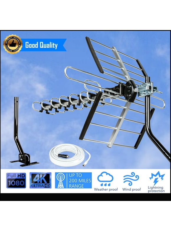 [2024 NEW] Five Star HDTV Antenna Delivers 4K 200-Mile Range with ATSC 3.0