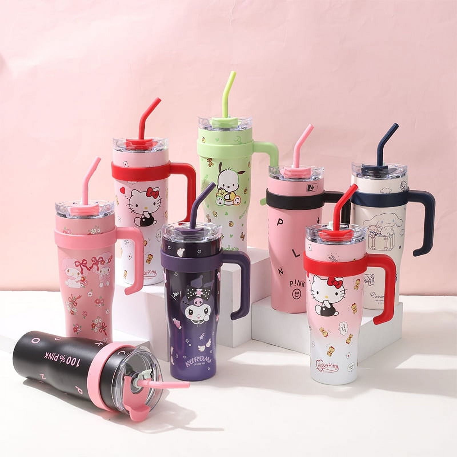 2024 NEW Hello Kitty Sanrio Thermos Cup Kuromi Kawaii Anime Cute Straw