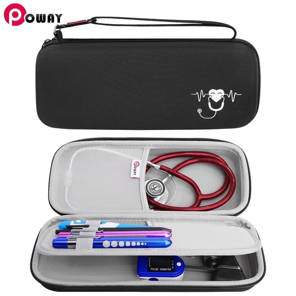 【2026 NEW】Opoway Stethoscope Case For Nurses, Travel Case For Stethoscope Littmann Classic , Diagnosis Of Iv Cardiology, Acoustic Stethoscopes Of Mdf, Additional Space For Nurse Accessories Case Only