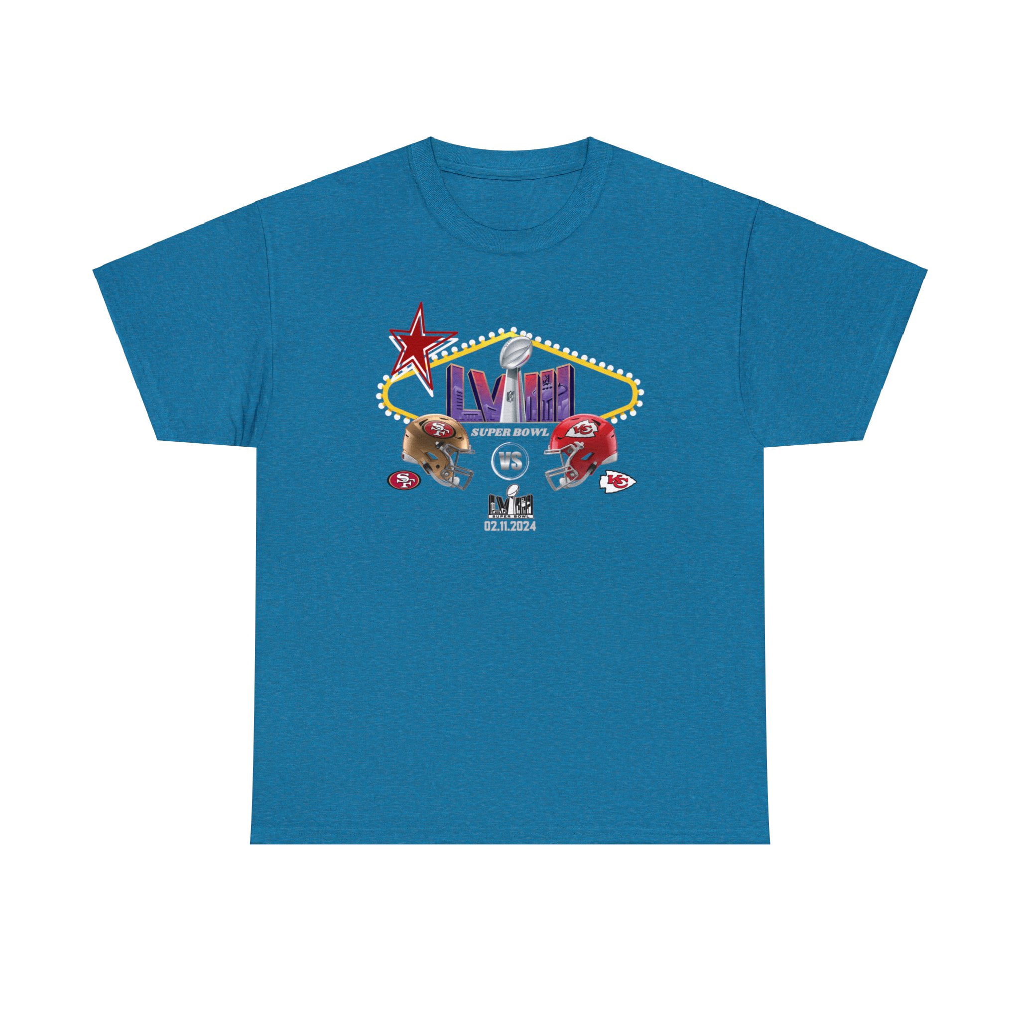 2024 NFL Super Bowl LVIII Chiefs vs 49er-Funny football Cotton Tee 