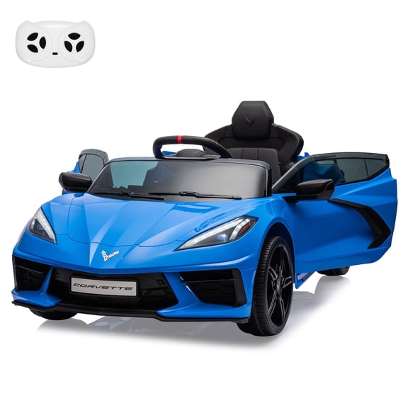 2025 New 12V Kids Ride on Electric Car, Battery Powered Toddles Sports Car Toy, with Remote Control, Visual Dashboard, LED Lights, Music, Gifts for Boys Girls