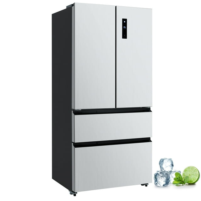 2024 New 18.75 Cu.ft French Door Refrigerator, 33 Inch Large Capacity