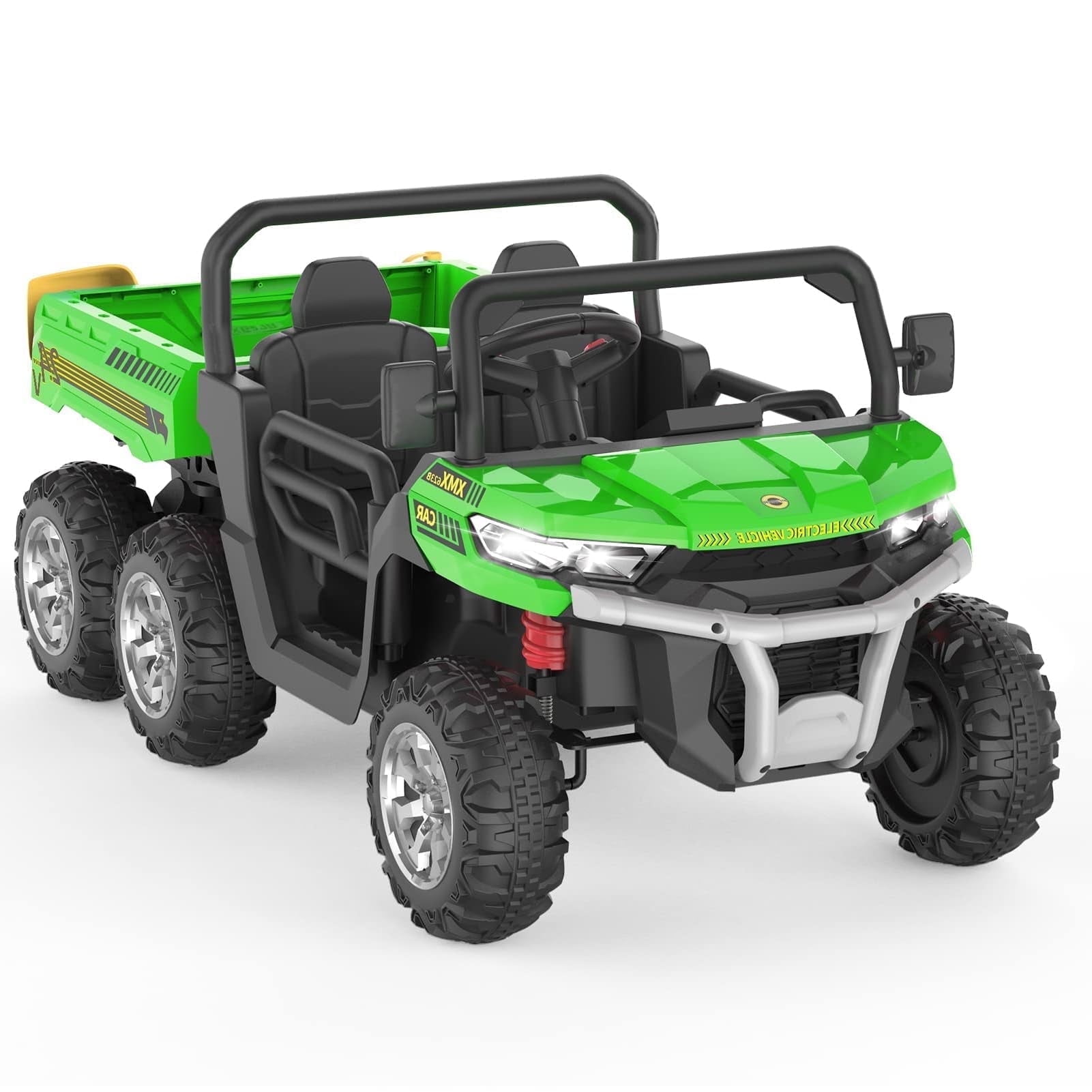 Green 24V 6-Wheeler Kids Ride-On Utility Vehicle