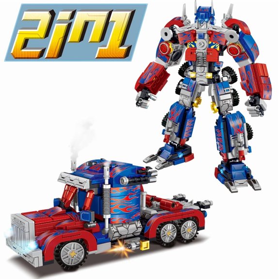 2024 New 2 in 1 Deformation Robot Mecha Building Blocks Sets Bricks Kit Transform Cars Birthday Toys Kids Children Gifts For Boy