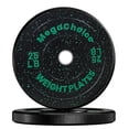 thumbnail image 1 of 2024 New 2 inch Rubber Bumper Plates For Lifting, Weight Plates For Home Gym,Rubber Weight Plates, 15LB 25LB 35LB 45LB Plates Options, 1 of 6