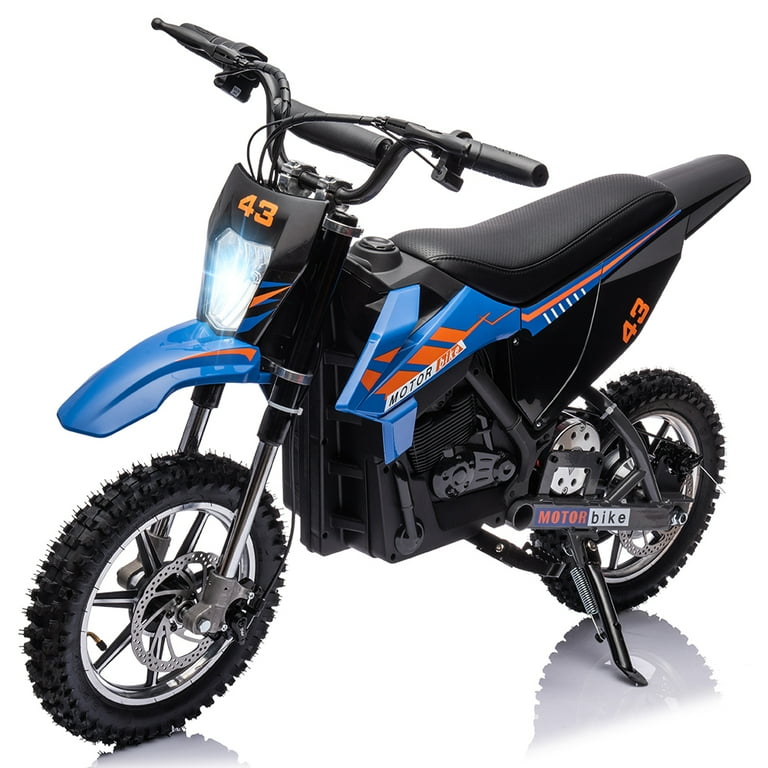 2024 New 36V Kids Ride On Dirt Bike 15.5MPH Fast Speed Electric Battery Powered Off Road Motorcycle Max Load 175 Lbs Led Light Leather Seat Disc Brake Air Filled Tires Walmart