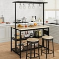 thumbnail image 1 of Kitchen Island with Storage, Bakers Rack, 3 Tier Microwave Stand Oven Shelf,Large Coffee Bar Table for Kitchen Dining Room Living Room, 1 of 10