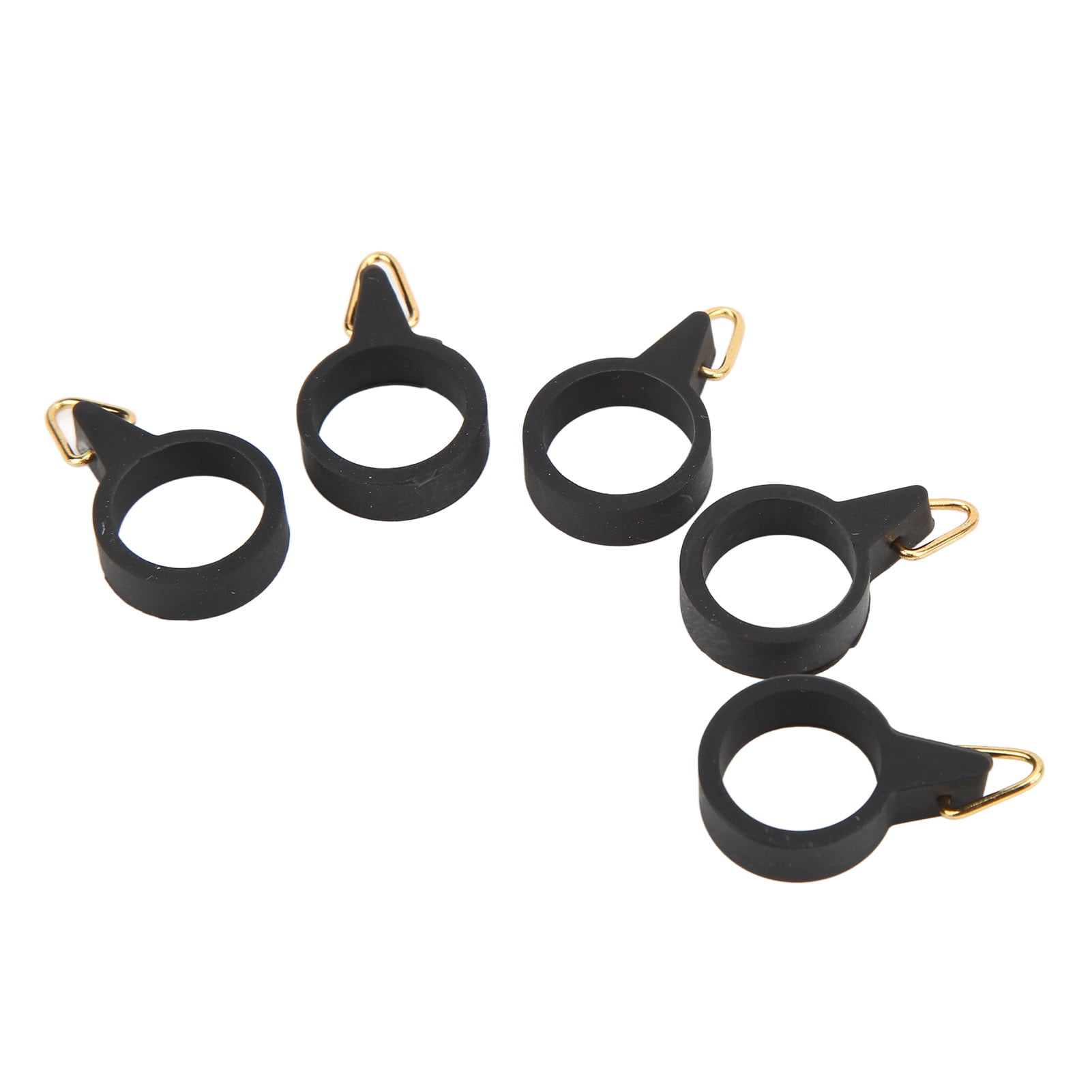 2024 New,5pcs Fishing Rod Hook Holder Rubber Circle Stainless Steel