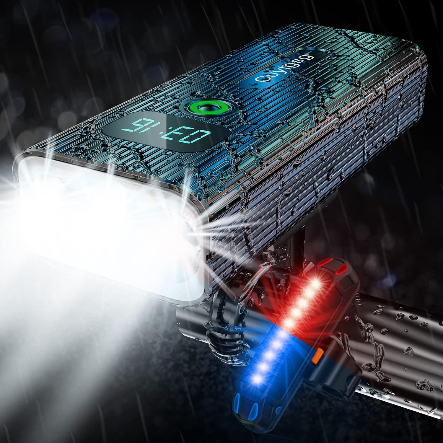 2024 New 6 LED 9500 Lumen Super Bright Bike Lights for Night Riding,360