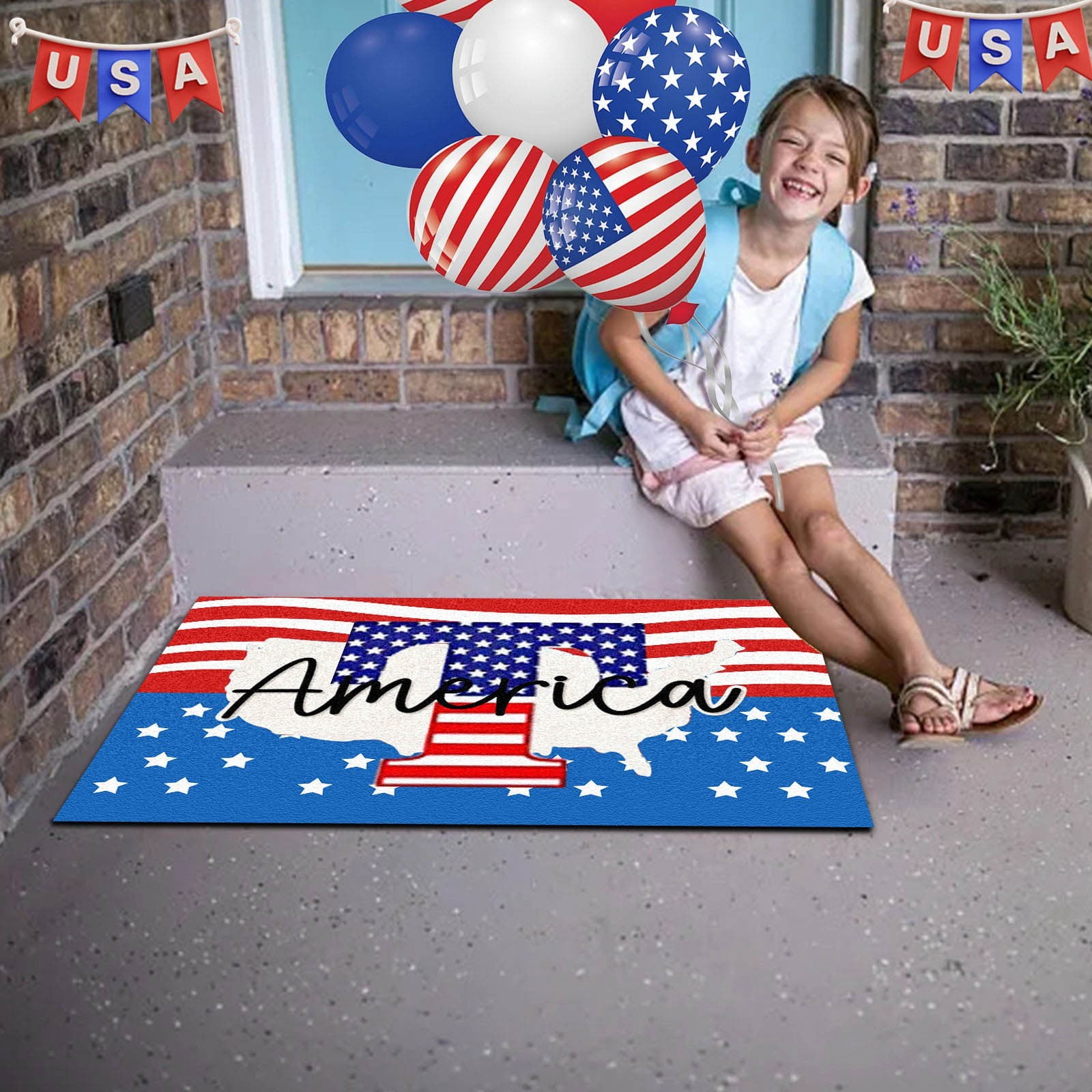 2025 New 60X40CM 4th July Independence Day USA Country Door Mat