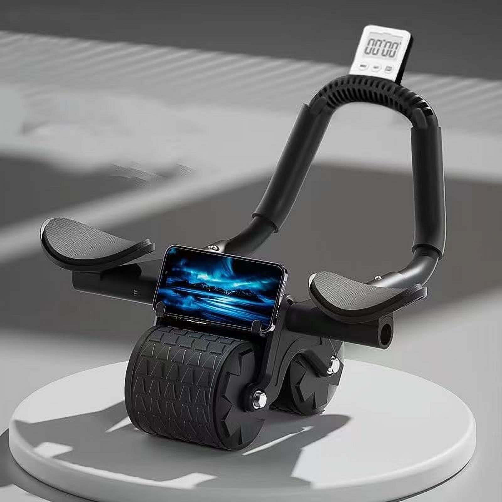 2024 New Ab Roller Wheel with Knee Mat Timer Automatic Rebound Abdominal Wheel Ab Abdominal Exercise Roller with Elbow Support Abs Workout Equipment Ab Exercise Roller for Women Men Walmart