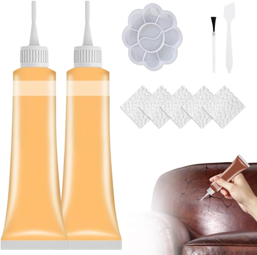 2024 New Advanced Leather Repair Gel, 2 Pcs Leather Repair Kit for Car