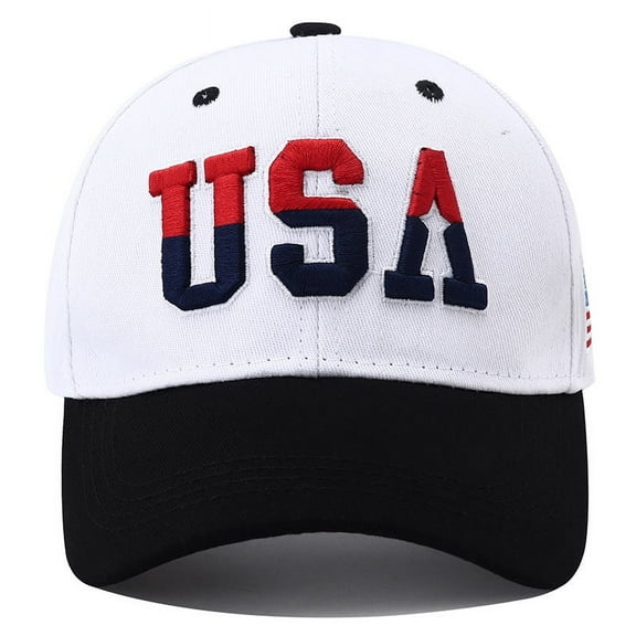 2024 New America Flag Embroidery Baseball Cap for Men Women Cotton Snapback Hat Unisex Hip Hop USA Caps for Man   Patriotic Adjustable Cotton Dad Hat USA Embroidered American Flag Cap for Men Women