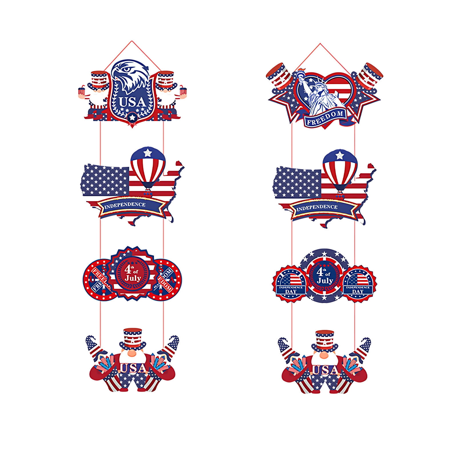 2024 New American Independence Day Door Hanging Couplet Paper American
