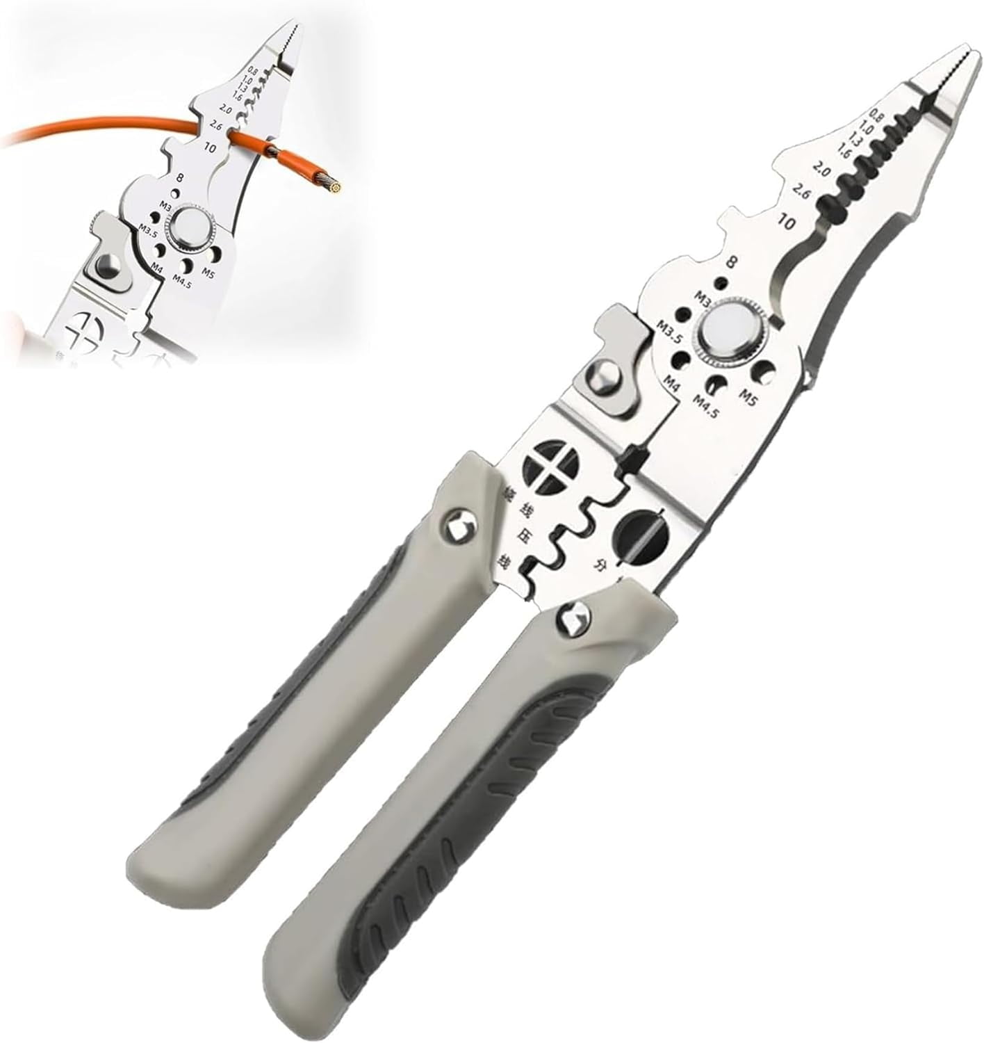 2024 New Arrival Multifunctional Wire Stripper Crimper Cable Cutter Pliers, Professional