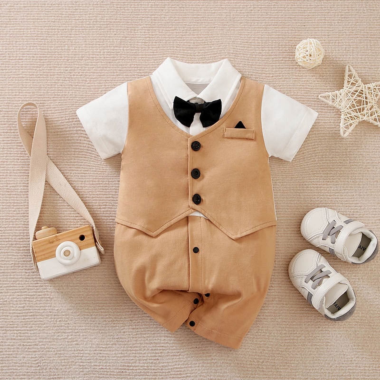 2024 New Baby Jumpsuit summer class gentleman oneyearold dress