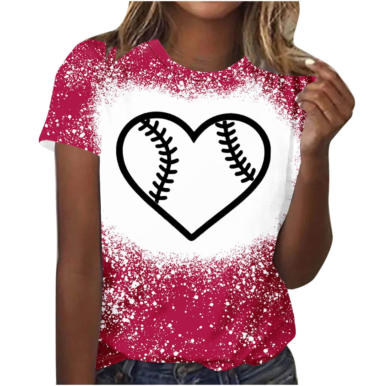 2024 New Baseball Mom T Shirts for Women Baseball Mama Tee Shirt Casual