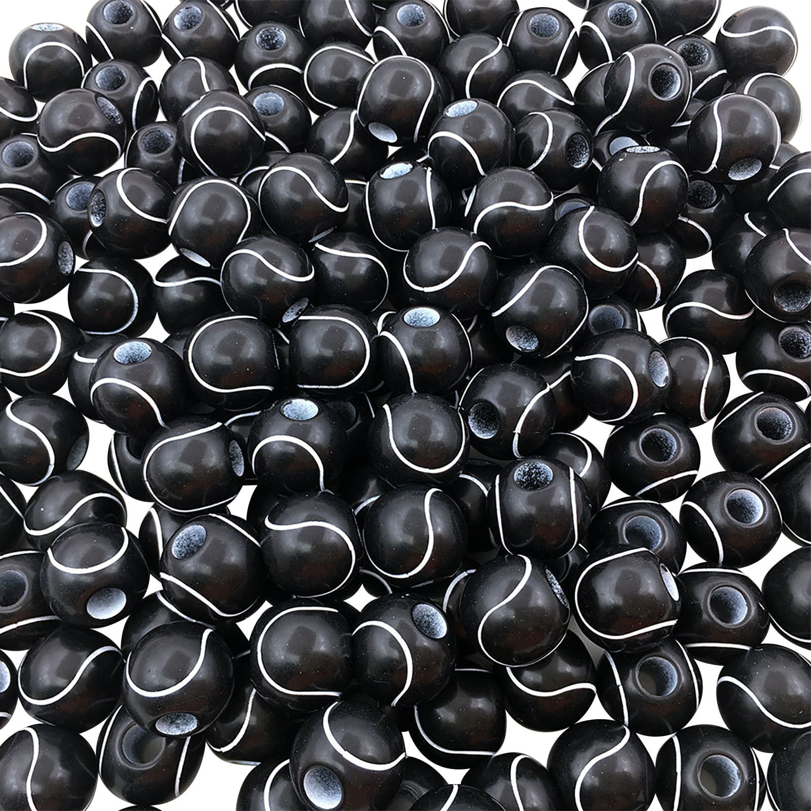 2024 New Baseball Softball Football Round DIY Silicone Beads Soccer