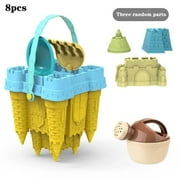 2024 New Beach Sand Toys Set Creative Children's Pyramid Castle Sand Mold Fun Outdoor Games Beach Accessories for Boys Girls B-8PCS