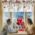 2024 New Blackout Curtain Red Love Valentines Day Curtain For Kitchen