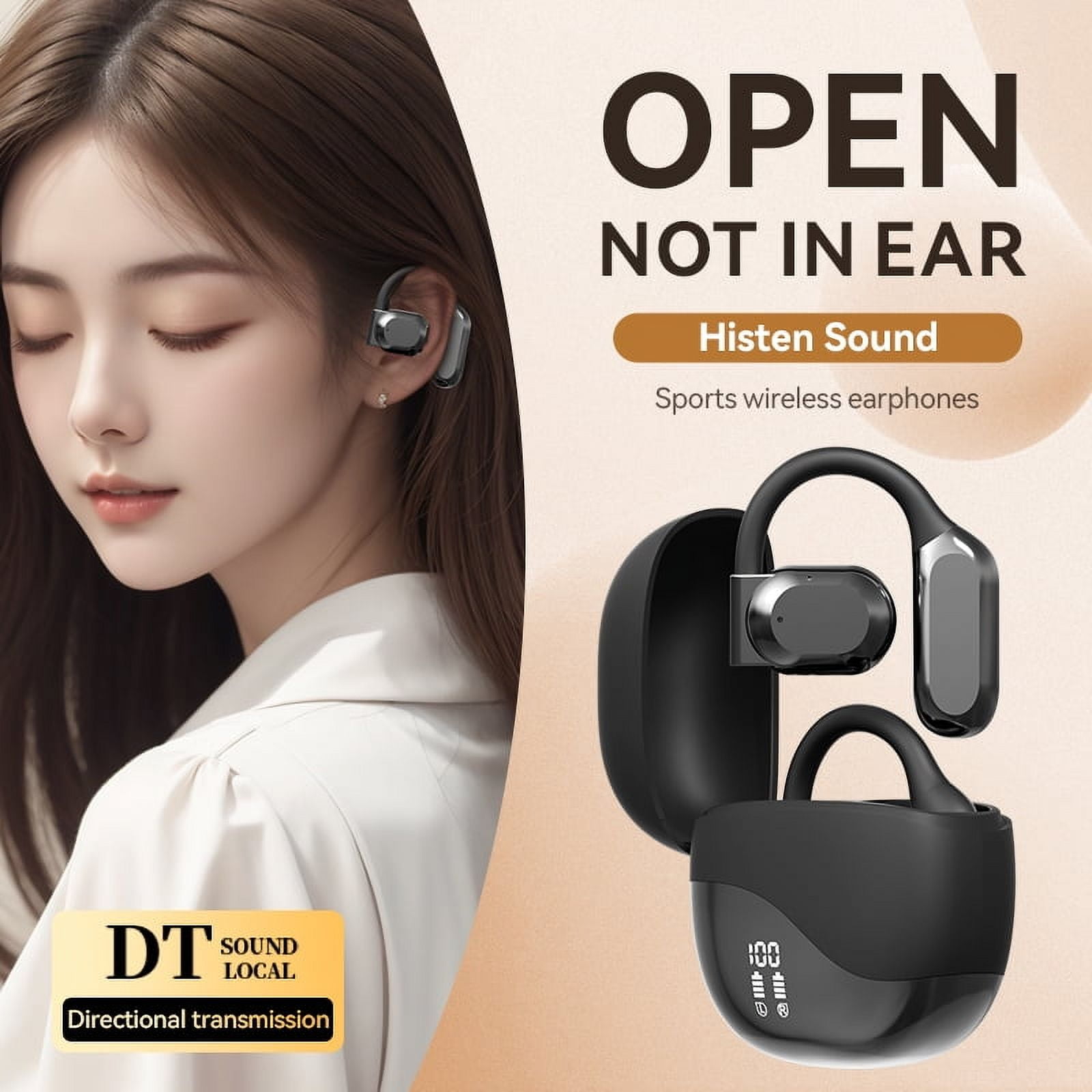 TWS M62 Wireless Earphone HD W/translation Capabilities - Earbuds - Black
