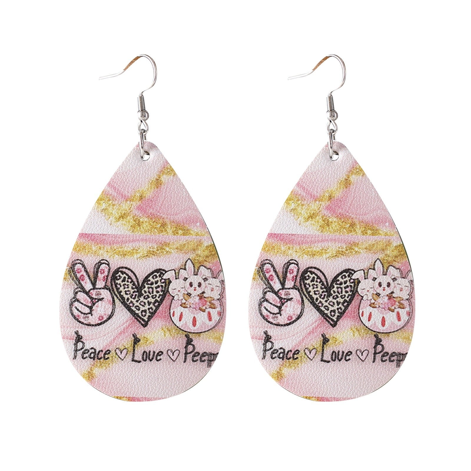 2024 New Brand Explosion Retro Women's Double PU Rabbit Heart Leopard