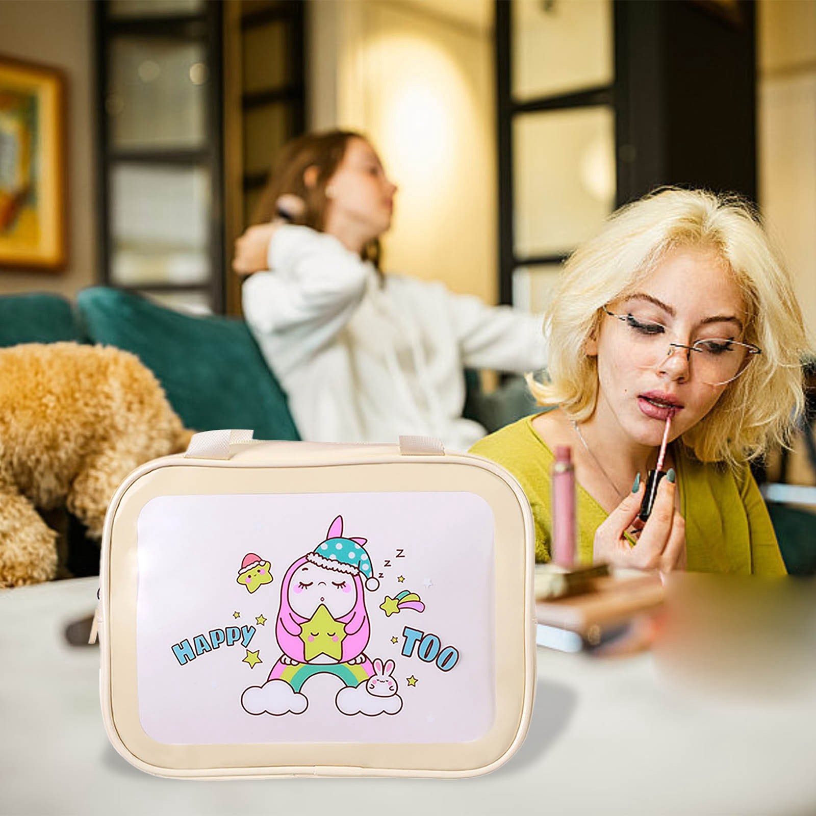 2024 New Cartoon Rabbit Large Capacity Toiletry Bag Transparent Cartoon